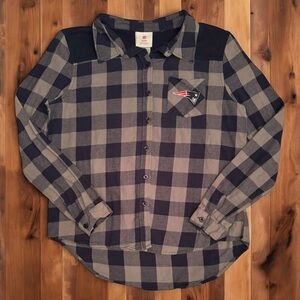 NFL New England Patriots Flannel‎ Shirt Youth Teen Apparel Large  (11/13)